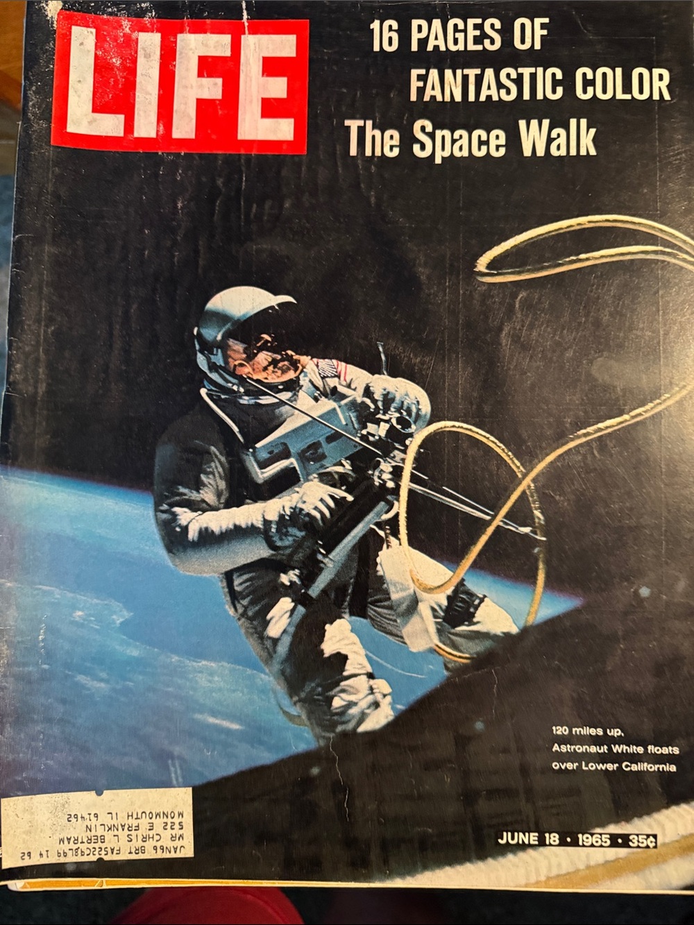 LIFE Magazine "The Space Walk" June 18, 1965 - Astronaut Cover